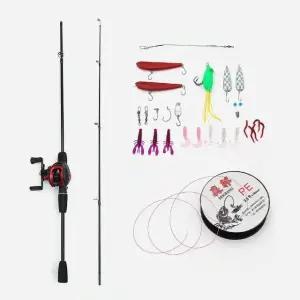 고품질 굿캐스팅 초보 루어낚시 풀세트 좌핸들 베이트릴 채비 (WFKDW1R)