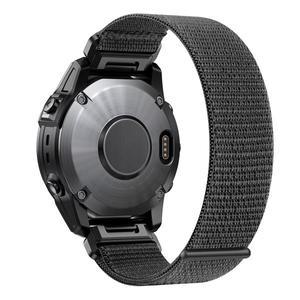 Garmin 22 26mm 나일론 Easy Fit 스트랩 Fenix5 5XPlus 6X 6XPro 7 7X 3HR 시계 밴드 Tactix7 Pro 퀵 릴리