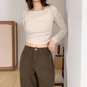 [다잇템]여성 일상 스웨터 탱크 슬림 롱슬리브 티셔츠