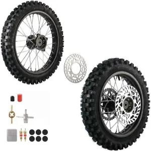뒷바퀴 타이어 80 /10012 앞바퀴 60 /10014 내관 휠 림 12mm 베어링 체인 스프로킷 190mm 브레이크 디스크