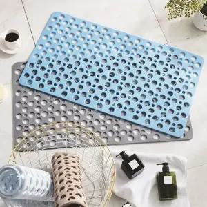 대형 욕실 안전을 위한 물빠짐 흡착 매트 90cmx60cm바닥 샤워실 욕조 미끄럼방지 발매트 화장실