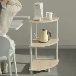 튼튼한 삼각 코너장 다용도 수납 선반 3단와이드 인테리어 거실진열 조립 홈카페 무타공 도선 다이 팬트리