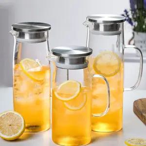 내열 유리 손잡이 물병 물통 냉장고물병 저그/다용도/워터보틀/냉장고/식당/용/가정/사무실/업소/카페