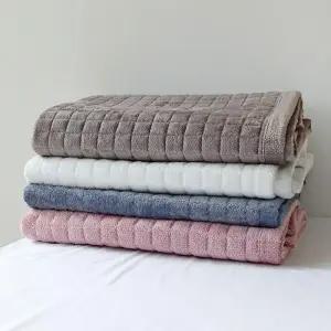 누블 겨울용 까는 이불 극세사 침대 패드 줄리 마이크로 착번아웃 줄리 극세사_네이비