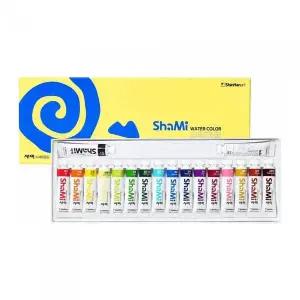 신한 샤미 수채화물감 18색 10ml 미술용품 개(1개입) 그림도구