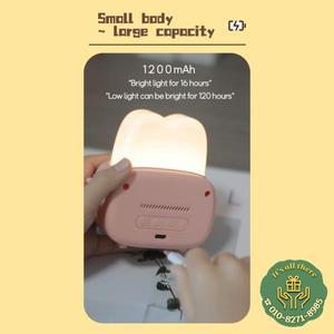 1pc 새로운 LED 토스터 알람 시계 타이밍 기능이있는 창조적 인 만화 야간 조명 바람 침대 옆 장식