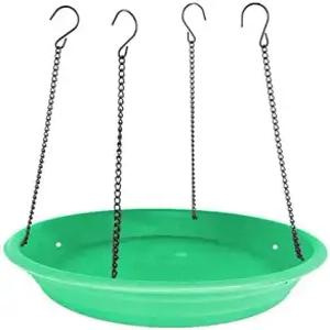 다목적 버드 시드 캐처 플랫폼 피더 후프 및 액세서리 걸이식 트레이녹색