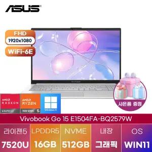 ASUS 비보북 고 15 E1504FA-BQ2579W 라이젠5 Radeon Graphics 16GB 512GB WIN11 HOME 학업용 인강용 노트북