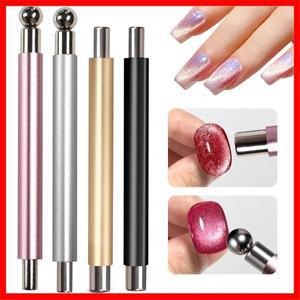 강력한 자석 롱 더블 헤드 네일 툴 펜 마그네틱 캣 아이 젤 폴리쉬 아트 키트 DIY 살롱 스튜디오 또는 가정