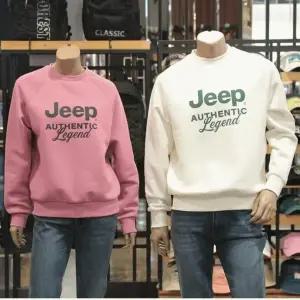 지프 남여공용 기모 레전드 프린트 기모 맨투맨 JM4TSU896SG