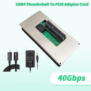 USB4 썬더볼트-PCIE 어댑터 카드 40Gbps DC 전원 공급 외장 그래픽 eGPU BMD FPGA DMA 데이터 수집