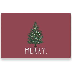 WRAPAHOLIC 50매 크리스마스 종이 플레이스 매트 - 11 x 17 인치 일회용 트리 및 메리 레터링 장식용 테이블 저녁 식탁 세팅 홀리데이 파티 용품