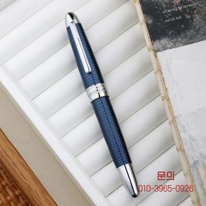 마존 P136 만년필 트와일라잇 블루 레진 코팅 금속 피스톤 만년필 3D 패턴 및 미끄럼 방지 스테인리스 스틸