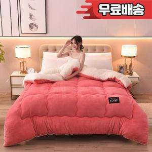 2025  단색 겨울 두꺼운 밀크 플리스 이불 양털 싱글 더블 보온용
