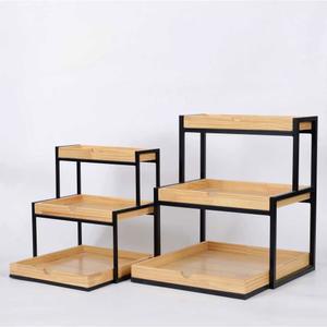 진열대 제빵 선반 빵집 계단식선반 철제 제과 전시대 우드 라탄