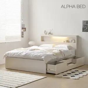알파침대 이브 LED 2단 수납침대 SS