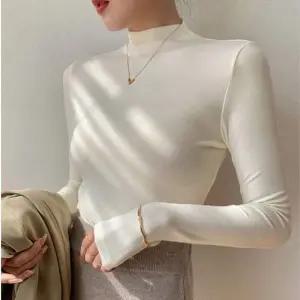 목폴라 여자 클래식 긴팔티 1P 슬림핏 티셔츠 겨울 보온 이너