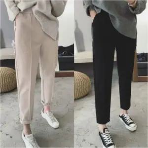 팬츠 핀턱 여자 밴딩 2컬러 편한 겨울슬랙스 정장