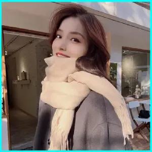 캐시미어 머플러 남녀공용 커플 남자 여자 목도리 울 베이직