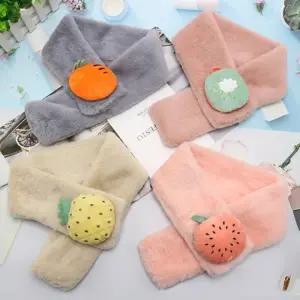 [싸더라] 크리스마스 귀여운 과일 숏 목도리 미니 머플러