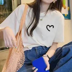 데일리 여성 면티셔츠 빅사이즈 여름 반팔티 심플 면반팔티 여성의류 코튼