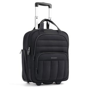 가방스마트 바퀴가 달린 소형 언더시트 캐리어, 16인치 여성용 경량 여행용 개인 용품 가방, 블랙