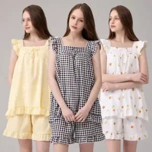 여성 러블리 여름 잠옷 민소매 상하세트
