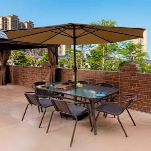 야외 파라솔 테이블 의자 세트 정원 파티오 발코니 카페 테라스