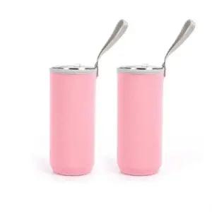 ( )물병 손잡이 파우치 2p세트420ml 라이트핑크