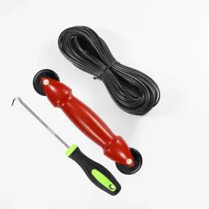 100피트 스크린 스플라인과 롤러 도구가 포함된 FLYZZ 수리 키트 및 스플라인 후크 제거