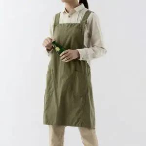 캔버스 앞치마 남녀공용 리빙 카페 바리스타 공방 주방 베이킹 집들이선물