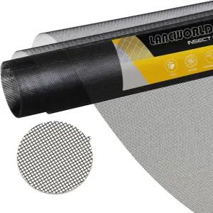 랜드월드 36인치 X100인치 DIY 커스텀 윈도우 스크린 메쉬 교체 수리 키트 슬라이딩 도어 및 파티오 현관