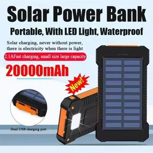 200000mAh 휴대용 태양 광 보조베터리 외부 배터리 Xiaomi 용 SOS 손전등 Poverbank가있는 고속 충전 방수