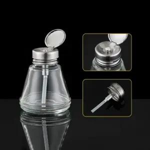펌프식 150ml 클렌져 휴대용 네일아트 리무버 유리병