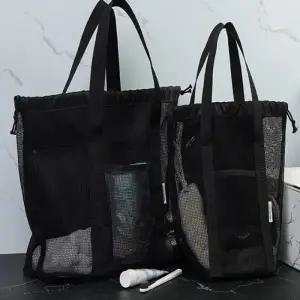 ( )브리스크 메쉬소재 목욕 사우나 수영장 샤워 가방 블랙 소형