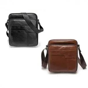 (색상 블랙)소가죽 심플 크로스백 남자가방 미니가방 크로스가방