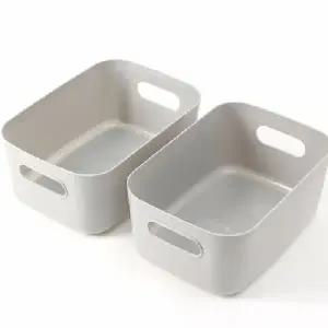 ( )바구니 양말바구니 욕실바구니 사각 수납바구니 2p세트 (그레이 16cm) DP73219