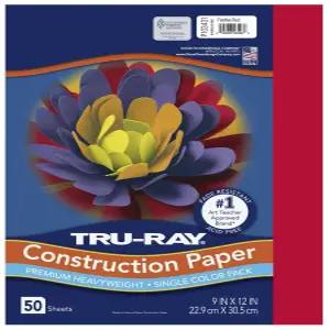 PACON - 103031 페이콘 트루레이 헤비급 건설 용지 페스티발 레드 9인치 x 12인치 50장 103431