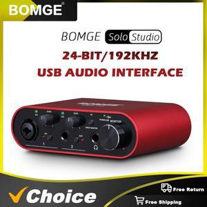 BOMGE BMG-11S USB focusrite 스칼렛 솔로 오디오 인터페이스 믹서 24 비트 /192kHz  사운드 카드  수신 헤