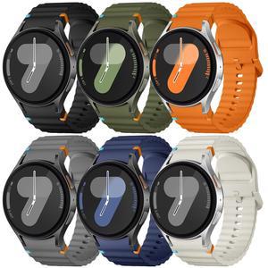 오드베이 오션 스포츠 밴드 삼성 갤럭시 워치 7 44mm 40mm, 노 갭 6 팩 소프트 실리콘 방수 스트랩 5 4 40mm 클래식 47mm 43mm / 남성용 Watch 프로와 호환됩니다