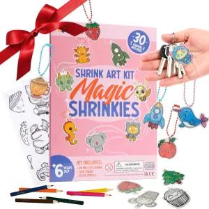 크래피 해피토이스 축소 아트 세트 - 어린이용 공예 키트 앤 크래프트 30가지 프리컷 매력이 있는 플라스틱