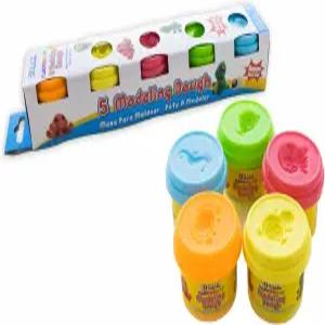 BAZIC 제품 모델링 반죽 1온스 형광색 5가지 무독성 소프트 DIY 점토와 예술 및 공예 조각 용 몰드 캡 1팩