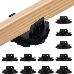 12 PCS 조절 가능한 플라스틱 바닥 목재 돌 지지대 트 데크 기초 테라스 재배지 야외 지지대에 적합