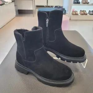 ESQUIRE HC13  여성 앵클부츠 스웨이드 워커창 퍼 부츠 YAEWBS625