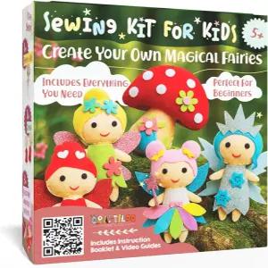 어린 소녀를 위한 요정 재봉 키트 를 5가지 쉬운 프로젝트 공예 나만의 펠트 베개 플러시 내 첫 배우기
