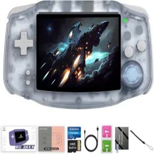 RG34XX 레트로 휴대용 게임 콘솔 클래식 32+64G 카드 프리로드 5000+ rg34XX 리눅스 64비트 3500mAh 배터리