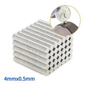 4x0.5mm 미니 소형 원형 자석 강력한 가정용 냉장고, 사무실 DIY 4*0.5