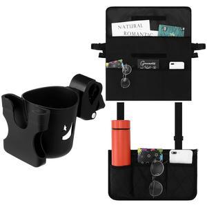 브라이트로우 3종 휠체어 액세서리에는 사이드백, 2인치 1인치 워커 컵 휴대폰 홀더 및 백팩, 워커, 롤레이터, 모빌리티 스쿠터를 위한 다양한 수납 가방 선물이 포함되어 있습니다