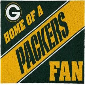 팀 스포츠 아메리카 그린 베이 패커스 공식 라이선스 도어 매트 28 x 16 인치 실내 실외 팬 러그