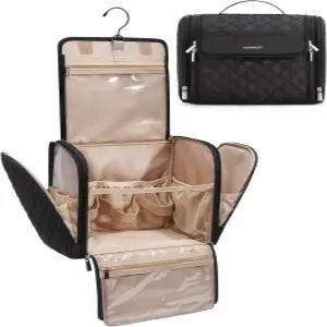 가방스마트 걸이 여행용 세면도구 가방 브러시 액세서리용 손잡이가 있는 대용량 방수 화장품 정리함 블랙